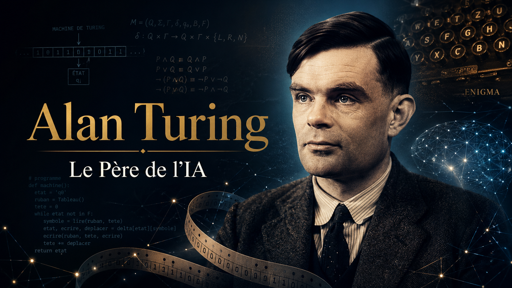 Illustration Alan Turing : pourquoi il est considéré comme le père de l’IA